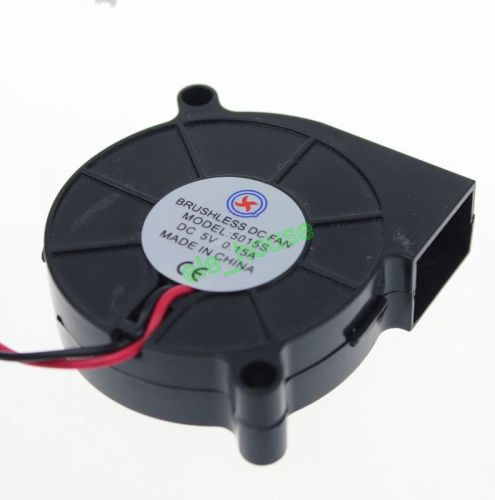 1pcs 5v 2-pin 50x15mm 50mm 5cm brushless dc cooling blower exhaust fan 5015s for sale