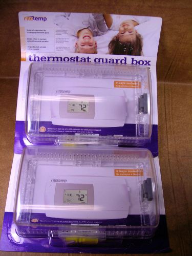TWO RITETEMP KEYLOCK THERMOSTAT GUARDS  NEW IN BOX
