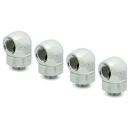 New xspc g1/4&#034; 90° rotary fitting, chrome, 4-pack for sale