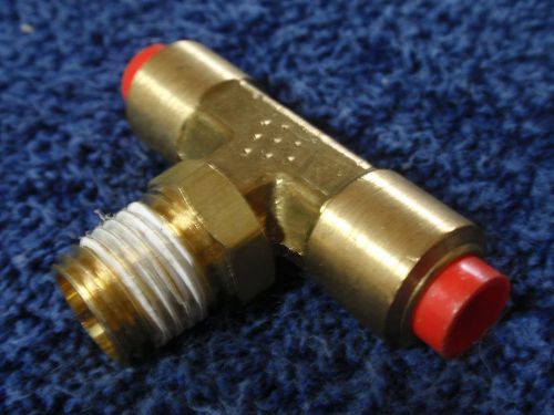 5 instant push air fittings 1/4&#034; npt x 1/4&#034; od tube &#034;t&#034; swivel poly-matic for sale