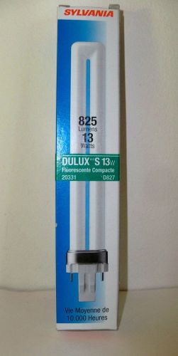 Sylvania dulux s 13w compact fluorescent cf13ds /d827 20331 for sale