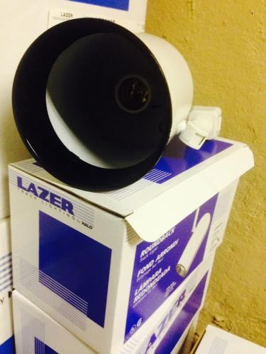 LAZER TRACK LIGHTING LZR302P HALO COOPER WHITE ROUNDBACK W/ BLACK BAFFLE NEW