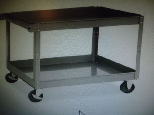 Tennsco sc-2436 two-shelf metal cart, 32h x 24w x 36d , gray for sale