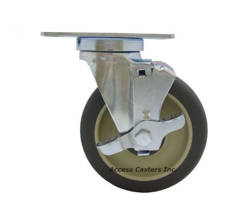Ca-60007 swivel plate caster with brake for cambro carts for sale