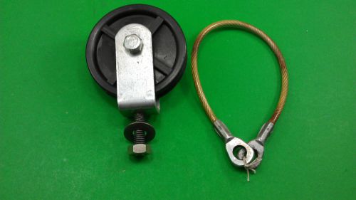 3-3/8&#034; heavy-duty hard plastic pulley with 1/4&#034; hawser, 15&#034; long for sale