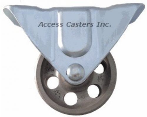 25PUSSR 2-1/2&#034; x 1-1/8&#034; Rigid Plate Caster, Steel Wheel, 200 lbs Capacity