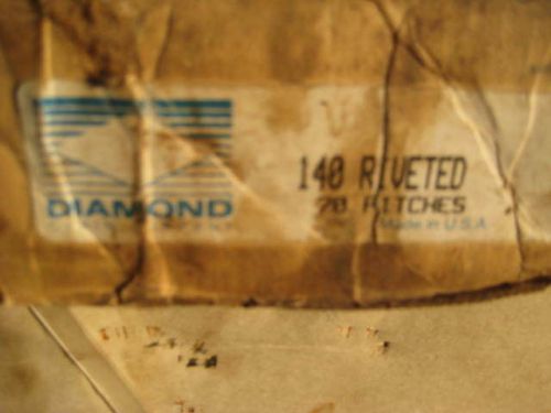 Diamond Brand Chain # 140 Riveted ,  Single , 10&#039; length , New , (T1F)