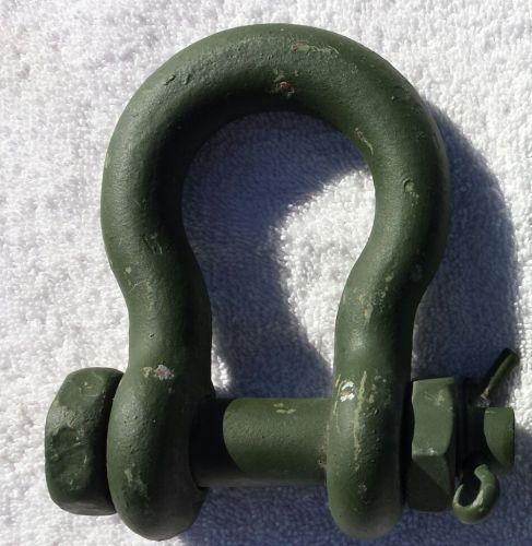 3/4&#034;midland shackle, clevis, wll 5 ton alloy bolt &amp; nut type pin w/cotter  1 ea. for sale