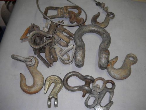 RIGGERS LOT SHACKLES  GALVANIZED IRON PARTS ASSORTMENT NATICAL
