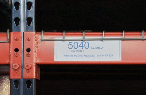 Pallet rack shelving capacity sticker teardrop warehouse racking estanteria new for sale
