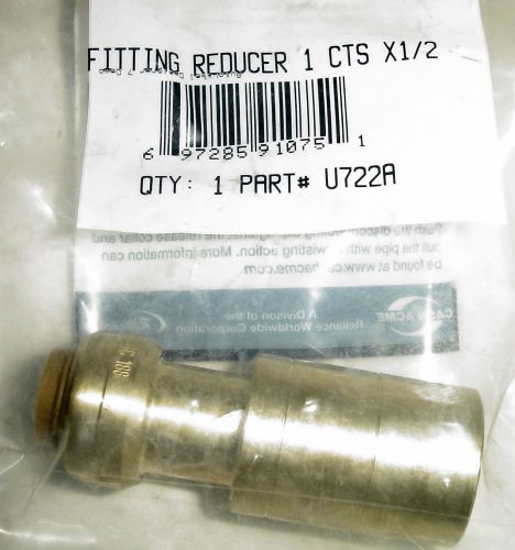 NEW~~ Sharkbite Fitting Reducer 1 CTS x 1/2  p/n U722A~~Pipe Connector