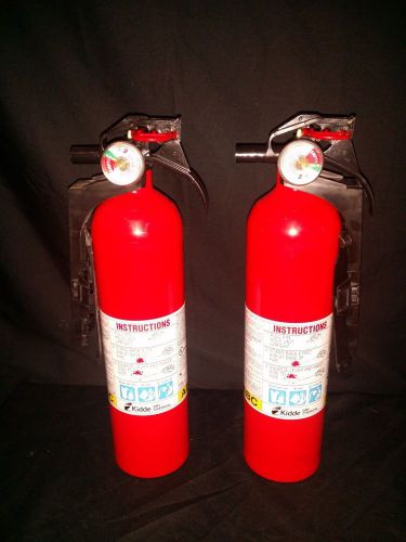 LOT OF TWO KIDDIE DRY CHEMICAL FIRE EXTINGUISHER 2 1/2 LB. (RECHARGEABLE)