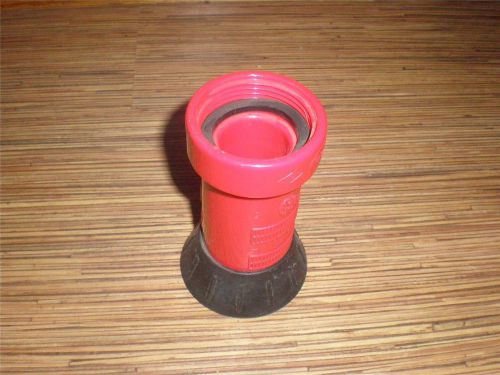 New beco thermoplastic 1 1/2&#034; nst red fire hose nozzle model 15 for sale