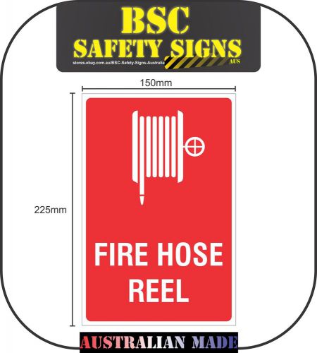 New fire hose reel safety sticker sign 150 x 225mm australian made kit fighting for sale