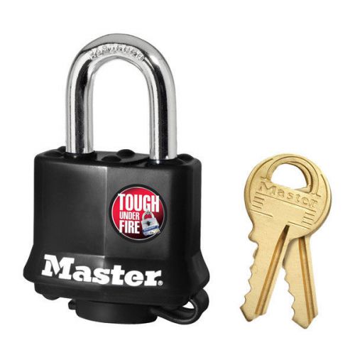 Master lock black weather resistant outdoor laminated steel padlock 311d for sale