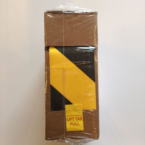 Brady floor marking tape, 2&#034; x 100&#039;, black and yellow, b-514 for sale