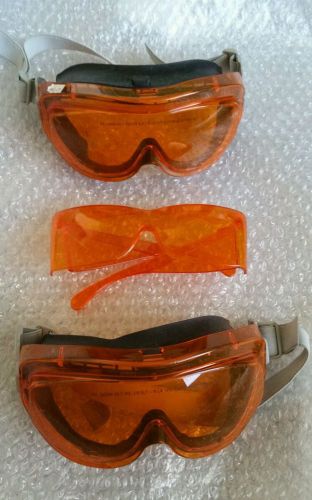 Mix lot 3 xglendale flex seal optical laser-gard argon anti-laser safety goggles for sale