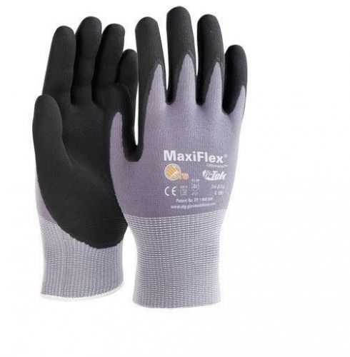 (12) pairs medium  g-tek maxiflex nitrile foam coated gloves gtek 34-874 ata cut for sale