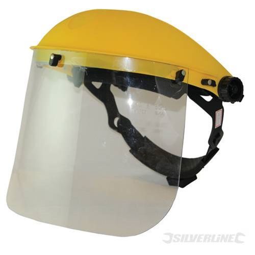 Silverline Clear Face Shield Protection Safety Visor Shredder Gardening