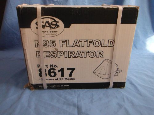 SAS N95 Flatfold Respirator Masks 12 boxes of 20 Part No. 8617