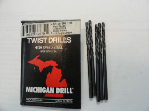 Michigan Drill 7/64&#034; Jobbers Length Drill Bits