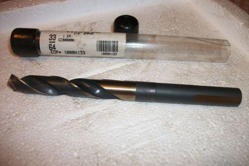 1-Large S&amp;D Nitro 1/2&#034; shank HSS Metal Cutting Drill Bit 33/64 USA EDP #1000NI33