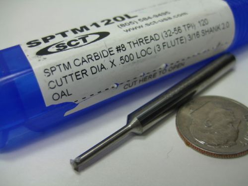 NEW SPTM120L #8 32-56 TPI CARBIDE THREADING BAR END MILL MILLING CUTTING TOOL