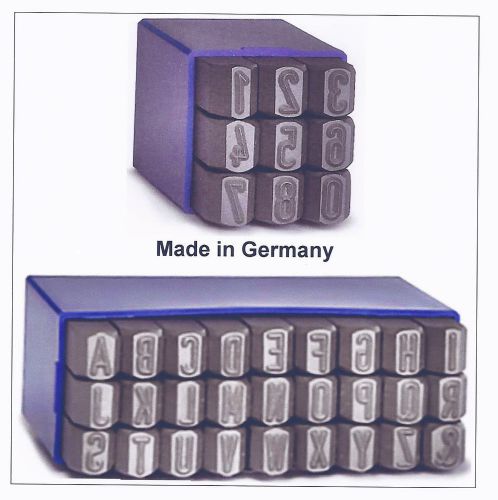 *Steel stamps letters and numbers 1 mm high - Made in Germany*