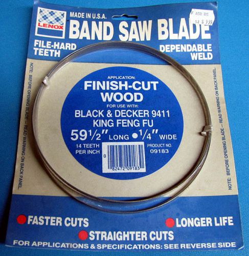 Lenox band saw blade 59 1/2&#034; long x 1/4&#034; wide 14 tpi new finish cut wood for sale