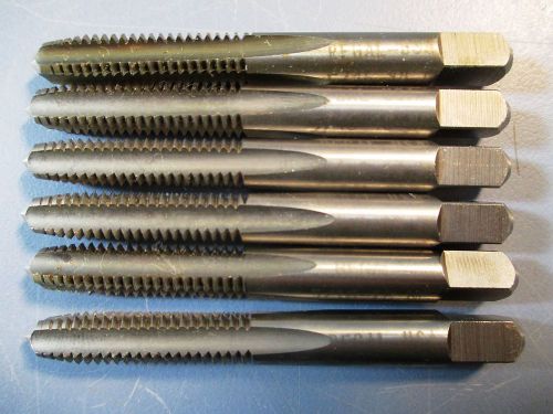 Lot of 6 regal plug hand taps, 5/16-18 nc, hsg, +.005, 4 flute, straight, usa for sale