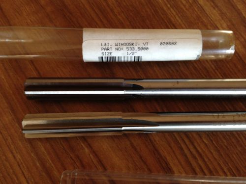 Set of TWO 1/2 chucking reamers - New