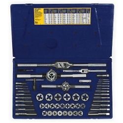 Hanson 24640 Machine Screw / Fractional Tap and Hexagon Die Set - 53-Piece