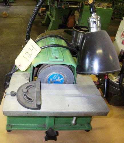 5&#034; wheel k k calamar #kk-2100 bench type carbide grinder, oscillating wheel, sin for sale