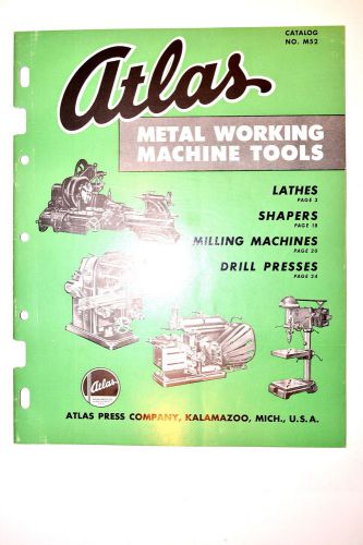 ATLAS  MACHINE TOOLS CATALOG M.52 1952 #RR166 lathe shaper drill Milling Machine