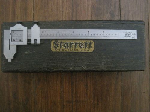 Starrett no. 122 caliper, .001 inside outside, wood box for sale