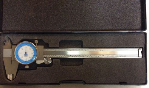 Dial Caliper 6&#034; Fractional Decimal iGAGING 2 Way Reading 0.01&#034; - 1/64&#034; Stainless
