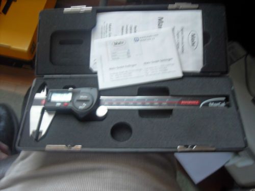 mahr 6&#034; 150 mm digital calipers with hard padded case and info sheets 25