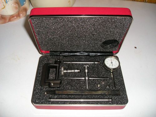 STARRETT 196A DIAL TEST INDICATOR DIAL READING 0-50-0 COMPLETE WITH ATTACHMENTS