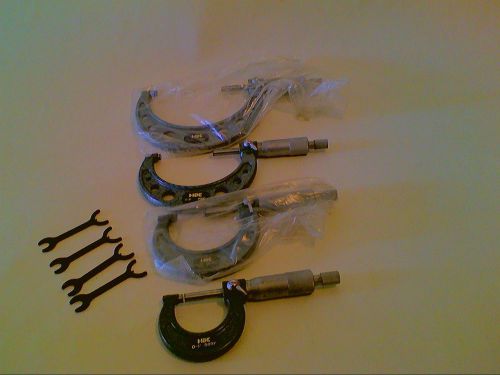 SET OF 4 MICROMETERS by HDE INTERNATIONAL 1&#034;TO4&#034; HIGH QUALITY BRAND NEW