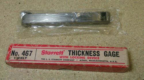 Starrett no. 467 thickness gage with locking device, 13 leaves *new* for sale