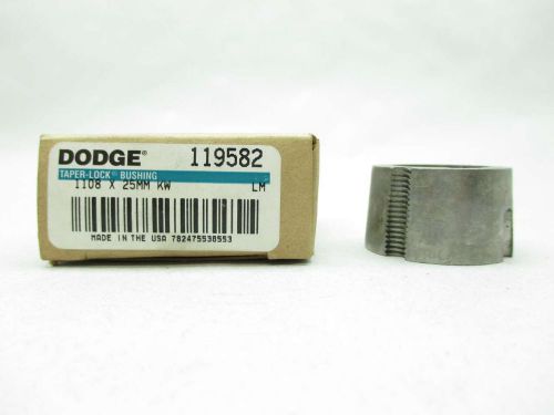 New dodge reliance 119582 1108 x 25mm kw taper-lock 25mm bore bushing d427312 for sale