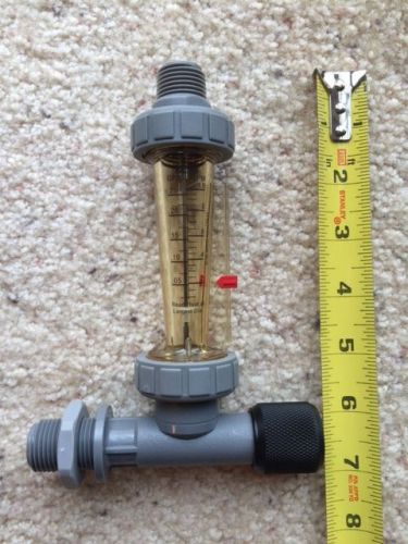 F-440A Blue-White Liquid Flow Meter, 0.25 GPM, Adjustment valve, New in Box