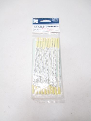 New brady scn-18-2 0.180-0.234 dia clip-sleeve wire marker d479267 for sale