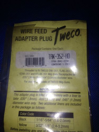 Tweco wire feed adapter plug TAK-352-HO   2641-2250