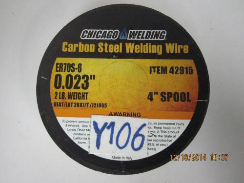 Chicago welding carbon steel welding wire 2 lb (4&#034;) spool .023 er70s6 for sale