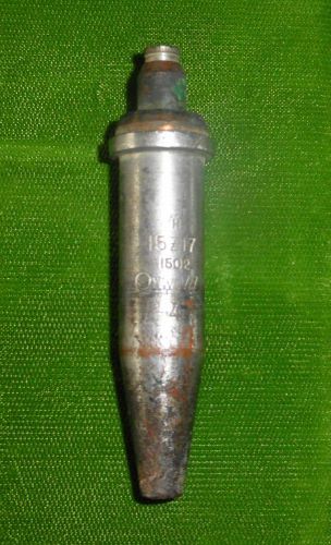 used OXWELD Oxy Acetylene cutting torch tip 1502 - size 4 - part number H 15Z17