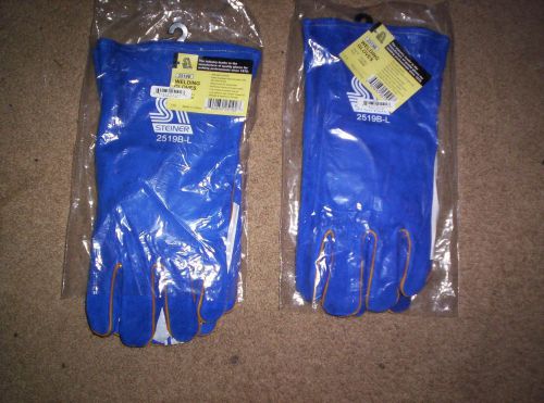 Two welding gloves by steiner for sale