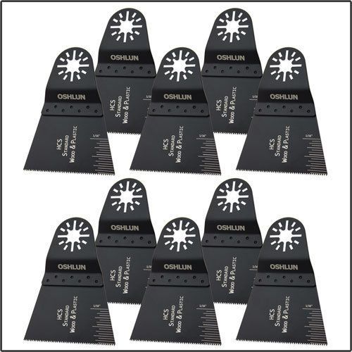 Oshlun MMA-0410 High Carbon Steel Oscillating Tool Saw Blade for Wood - 10 Pack