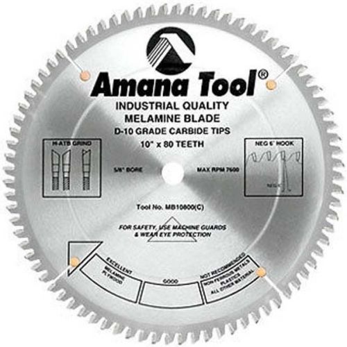 Amana double-face melamine &amp; laminate saw blade mb10800 for sale