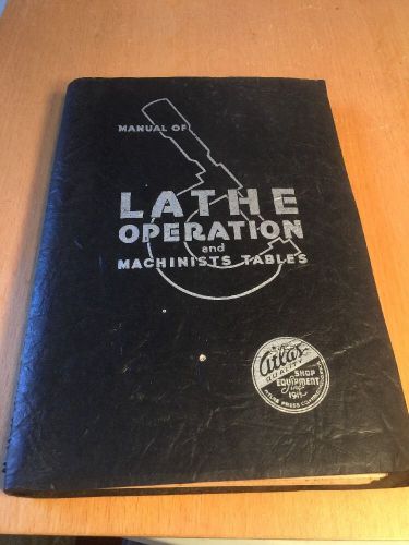 Atlas Lathe Operation And Machinists Tables Book On Lathes Nice Condition